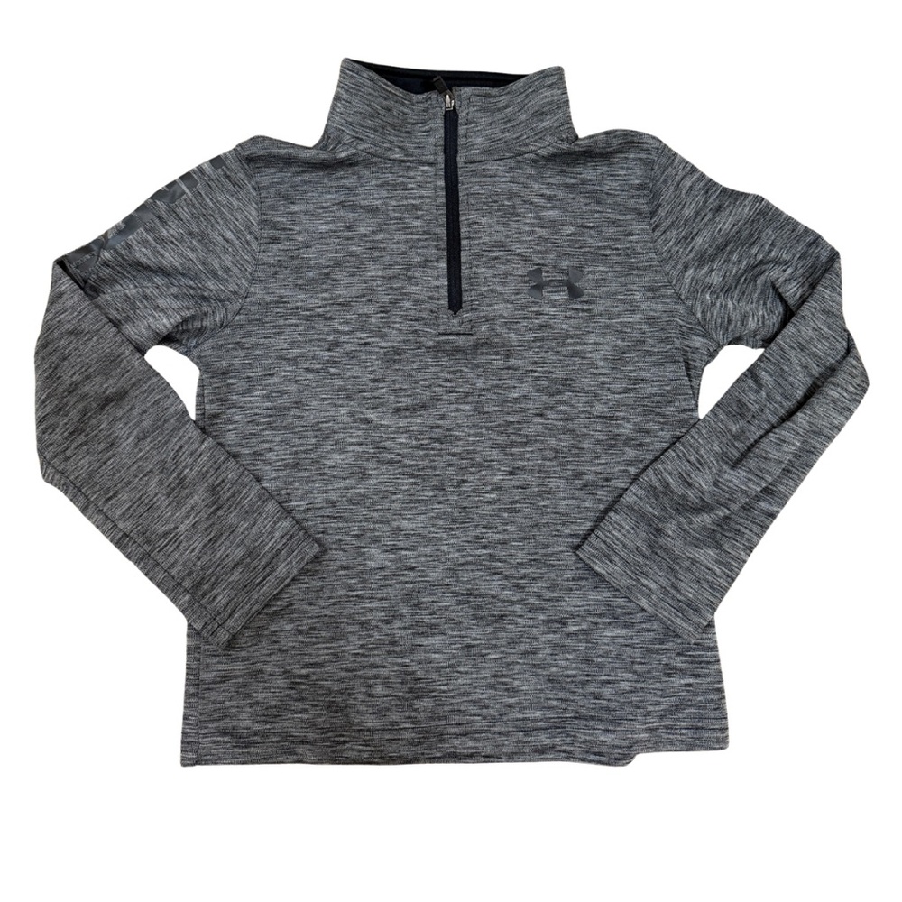 Under Armour Kids Charcoal Grey Quarter-Zip Long Sleeve - Size XS